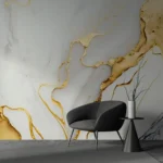 Abstract Gold Veins Wallpaper