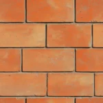 Contemporary Orange Brick Wall Wallpaper
