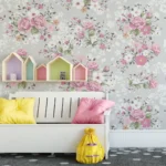 Blooming Elegance Gray Floral Harmony