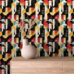 Bold Abstract Bauhaus Wallpaper