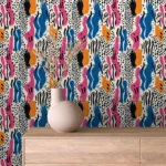 Bold Graphic Brushstroke Stripes Wallpaper