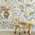 Cozy Neighborhood Roads Wallpaper