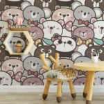 Cute Bear and Bowtie Wallpaper