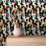 Futuristic Bauhaus Geometric Wallpaper