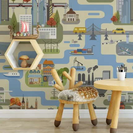 Industrial Meets Nature Wallpaper