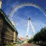 London Eye Cityscape Wall Mural