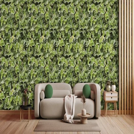 Lively Variegated Foliage Wall Mural
