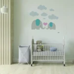 Loving Elephants Under Clouds