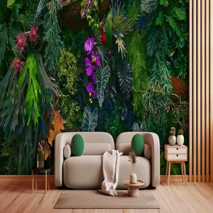 Lush Tropical Greenery Wall