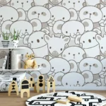 Monochrome Animal Faces Wallpaper