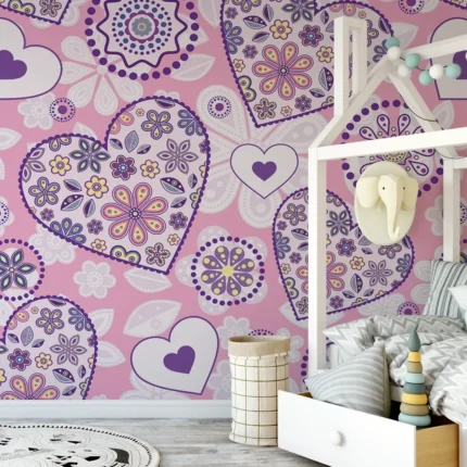 Playful Hearts - Pink & Purple Hearts