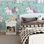 Playful Mint Unicorns