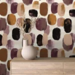Rustic Brushstroke Dots Wallpaper