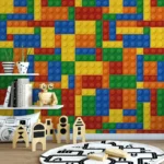 Vibrant Building Blocks Wallpaper