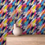 Vibrant Expressionist Brushstroke Wallpaper