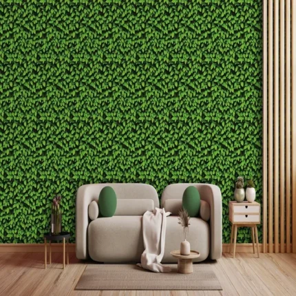 Vibrant Leafy Green Wall Mural