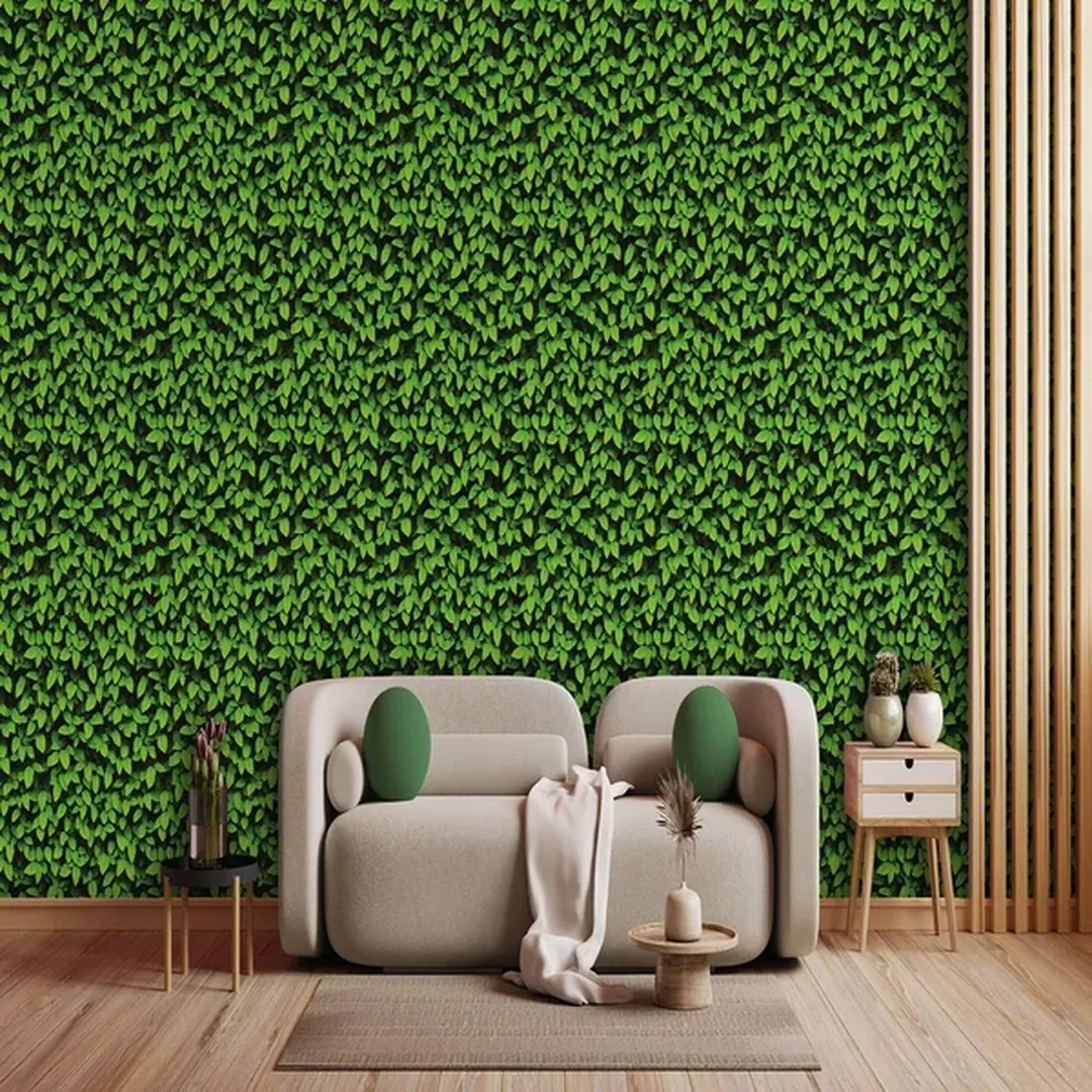 Vibrant Leafy Green Wall Mural | Rocket Design Vibrant Leafy Green Wall Mural - Image 1